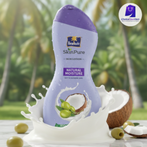 Parachute SkinPure Natural Moisture Body Lotion with Olive & Coconut Milk|For Soft, Glowing, Nourished Skin| 100% Natural Moisturizers| All Skin Types| 200 ml